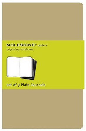 3-Pack Journals - Plain - KRAFT BROWN - 13 X 21 CENTIMETERS