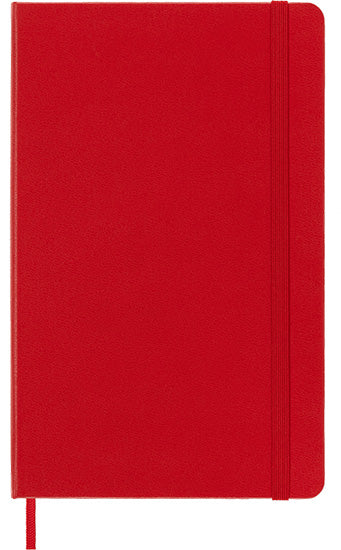 Classic Notebook - Plain, Hard Cover - SCARLET RED - 13 X 21 CEN
