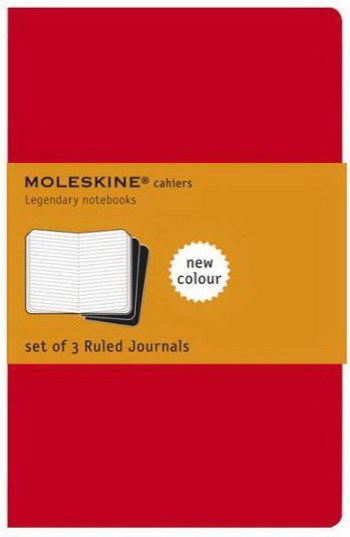 3-Pack Journals - Ruled - CRANBERRY RED - 9 X 14 CENTIMETERS