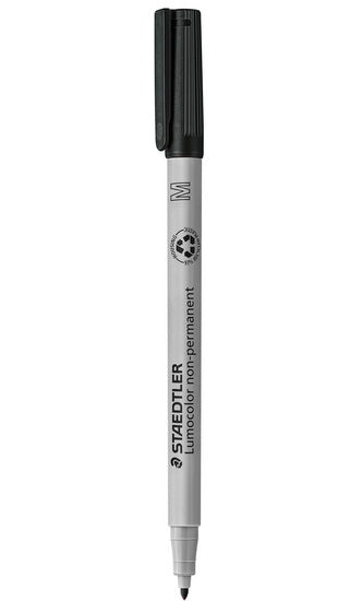 Marqueur Lumocolor lavable moyen noir