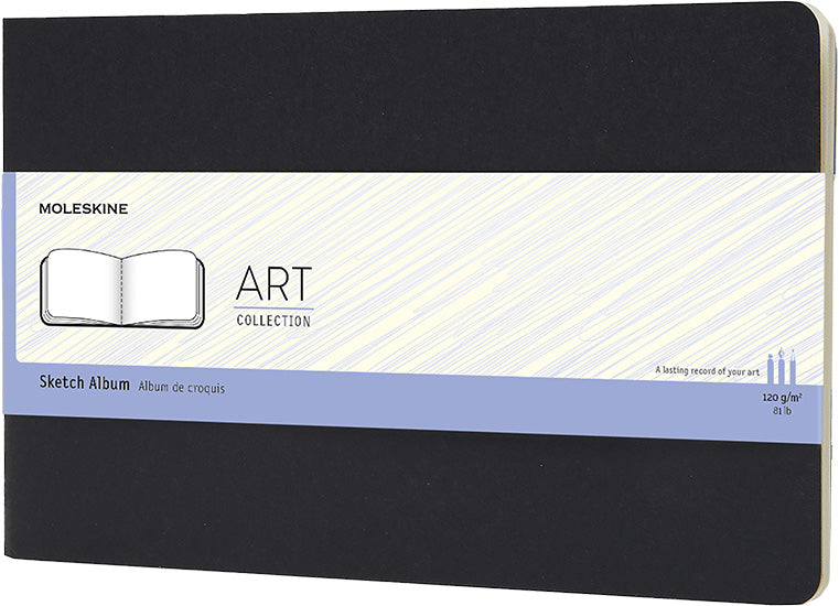 Cahier Sketch Album Large souple Noir 88p