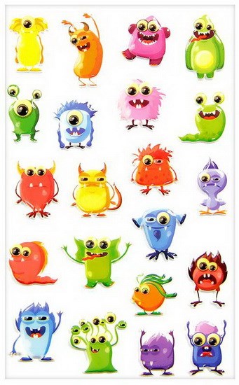 Cooky Stickers : Monsters