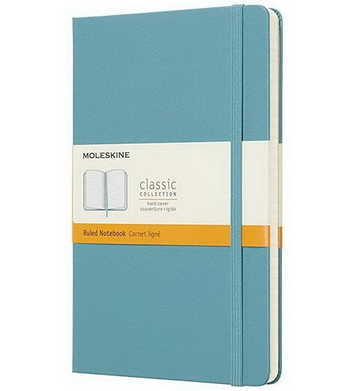 Cahier Classic ligné Large Rigide Bleu récif 240p