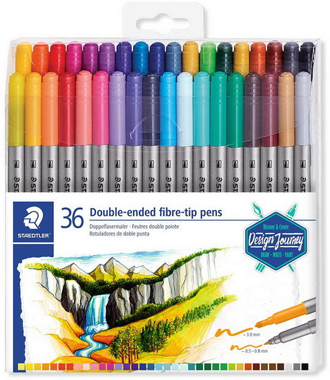 Ens. 36 marqueurs à double pointe