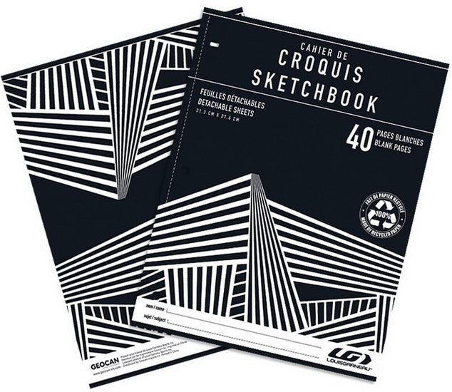 Cahier de croquis LG 40p détachables