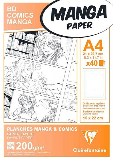 Manga Layout Paper - 40 Sheets, A4 Size