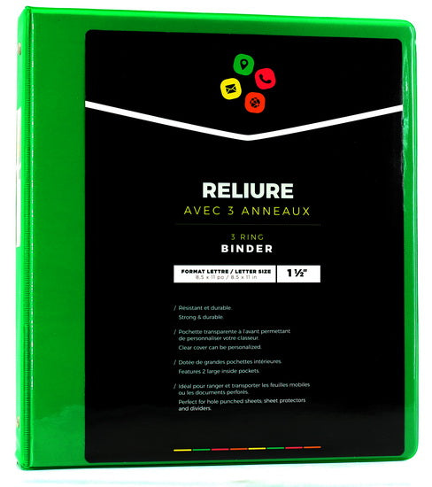 Binder 1" 1/2'' - Green