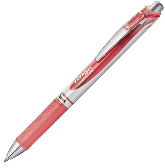 Stylo gel rétractable Energel corail 0.7mm