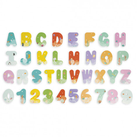Bath time letters and numbers