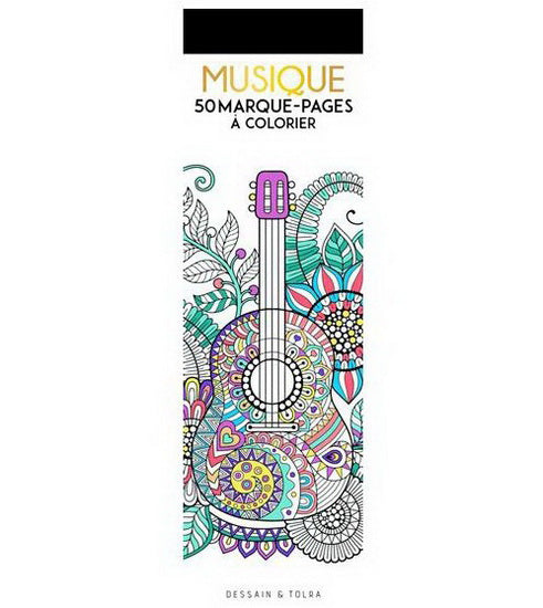 Musique : 50 marque-pages à colorier