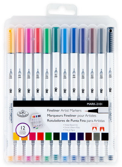 Étui 12 marqueurs fineliner