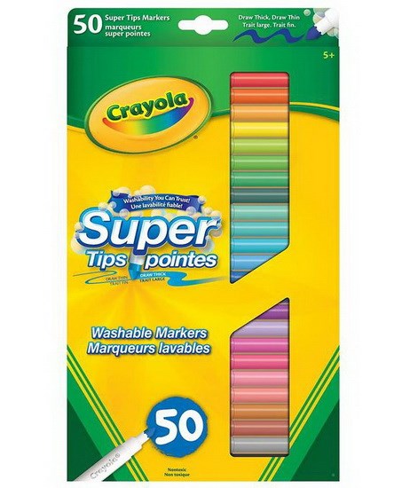 50 Washable Super Tips markers