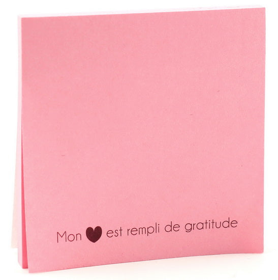 Bloc-notes autocollant - Mon cœur est... VF