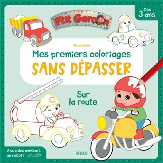 Sur la route : mon premier coloriage sans dépasser
