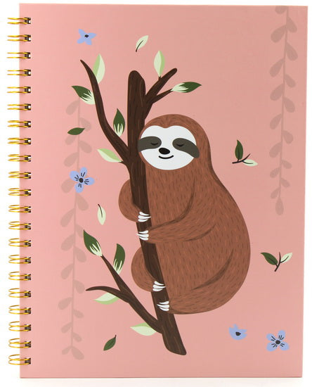 Cahier spirale ligné Paresseux 160p