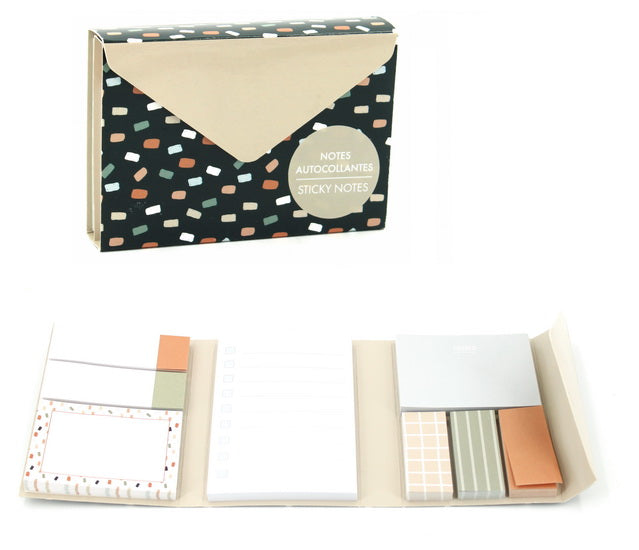 Ens. Notes autocollantes Beige