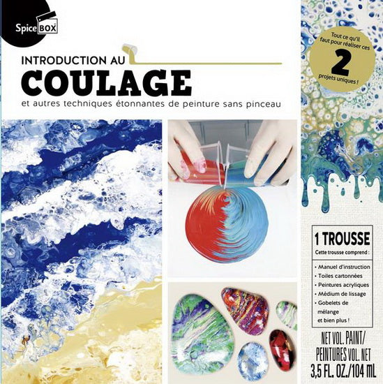 Introduction au coulage et autres techniques étonnantes de peinture sans pinceau Cof.