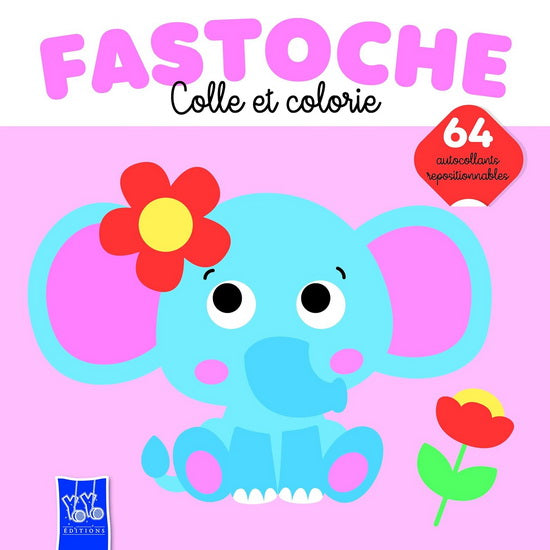 Fastoche : colle et colorie : l'éléphante