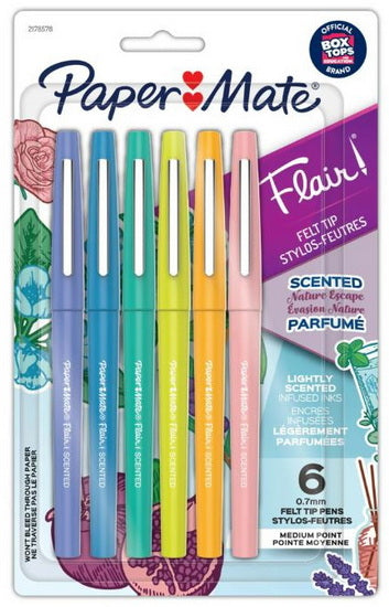 Ens. 6 feutres Flair pointe moyenne Évasion Nature