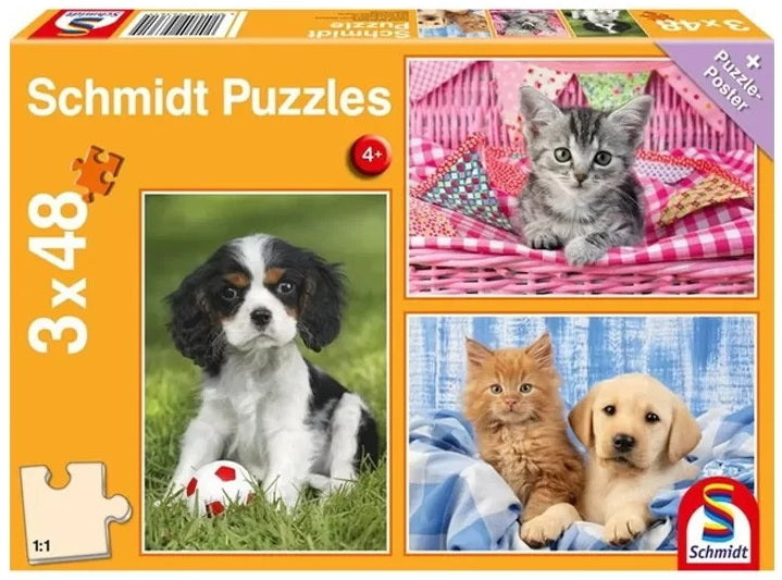 My favorite puppies and kitties 3x48pc
