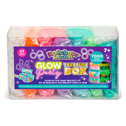 Coffret création de bracelets élastiques phosphorescents - Rainbow Loom