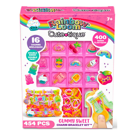 Ensemble création de bracelets à breloques Cutetique - Rainbow Loom - 454 pièces