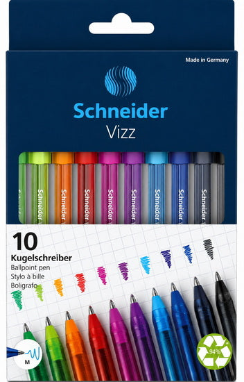 Ens. 10 stylos à bille Vizz