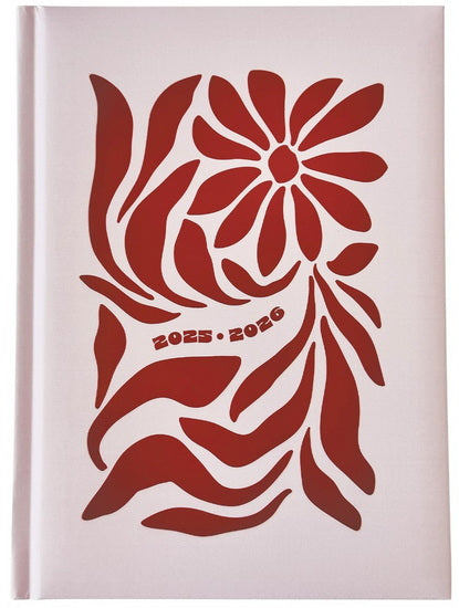 Agenda 25/26 fleurs rouges 1s/2p