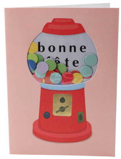 Bonne fête machine à boules de gomme
