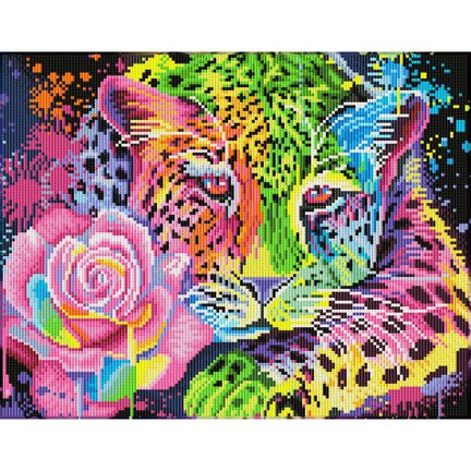 Diamond Dotz Kit - Neon Rainbow Leopard