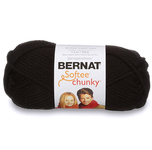 Softee chunky yarn #6 - 100gr - black