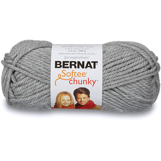 Softee chunky yarn #6 - 100gr - heather gray