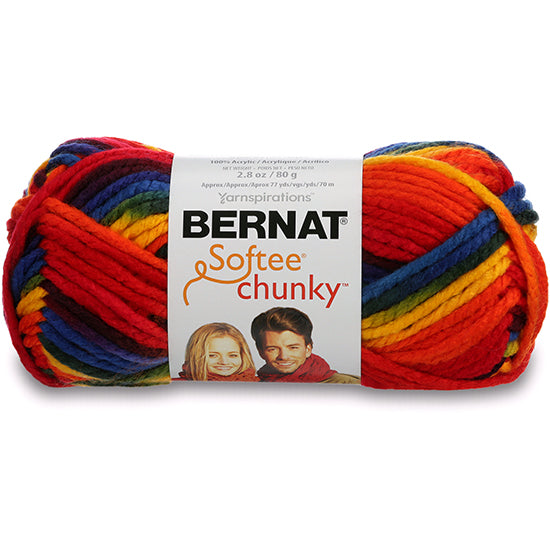 Softee chunky yarn #6 - 100gr - schoolyard ombre