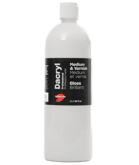 Medium and acrylic varnish - glossy - 32oz