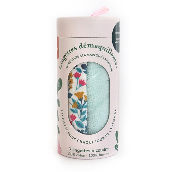Ens. 7 lingettes démaquillantes à coudre - champs