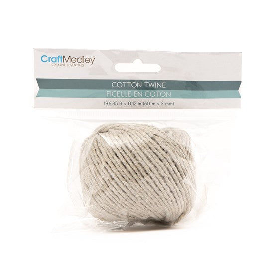 Cotton twine - 3mm - 60m