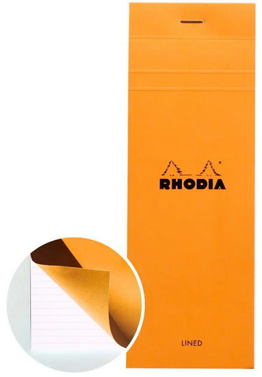 Bloc-notes rhodia - ligné - orange - 74 x 210 millimètres