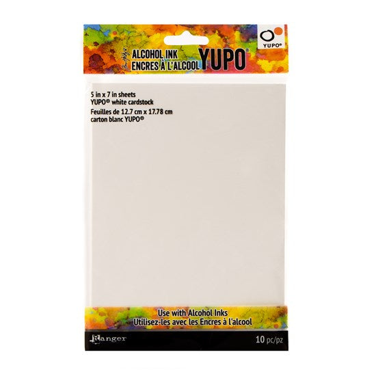 Pack of 10 White Yupo Paper Sheets - 5x7"