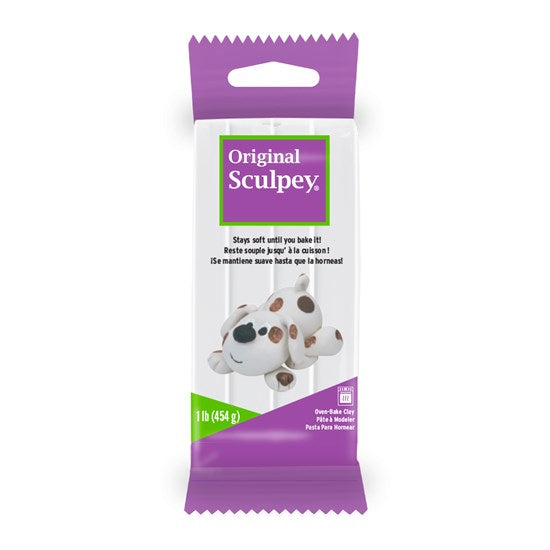 Original Sculpey Oven-Bake Clay - White, 454 g