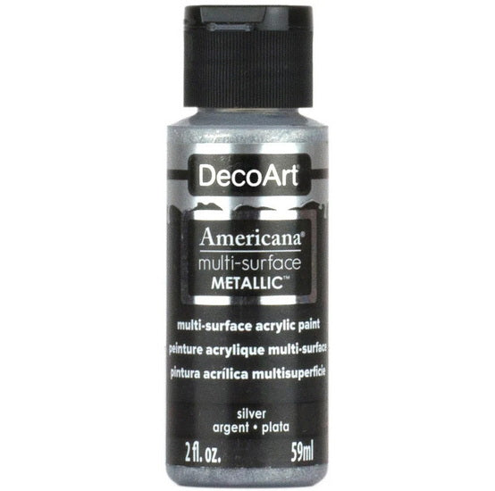 Acrylique  americana fini satiné argent metallique- 60ml