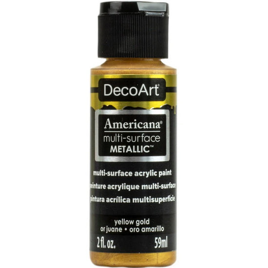 Acrylique  americana fini satiné jaune or metallique- 60ml
