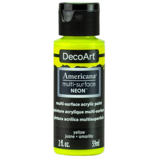 Acrylique  americana fini satiné fluorescent jaune- 60ml