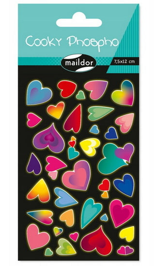 Phosphorescents Cooky Stickers : Hearts
