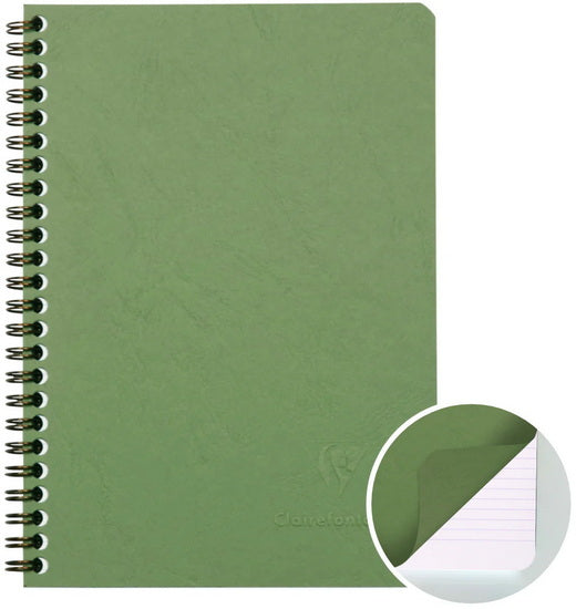 CAHIER AGE BAG - LIGNÉ, RELIURE À SPIRALE, A5 Vert
