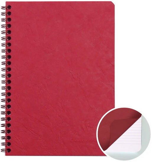 CAHIER AGE BAG - LIGNÉ, RELIURE À SPIRALE, A5 Rouge