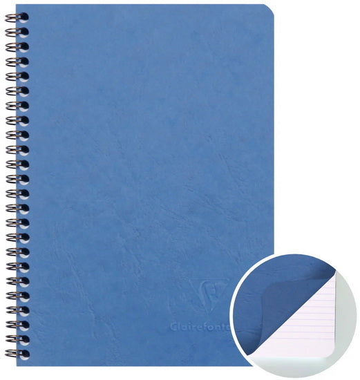 CAHIER AGE BAG - LIGNÉ, RELIURE À SPIRALE, A5 Bleu