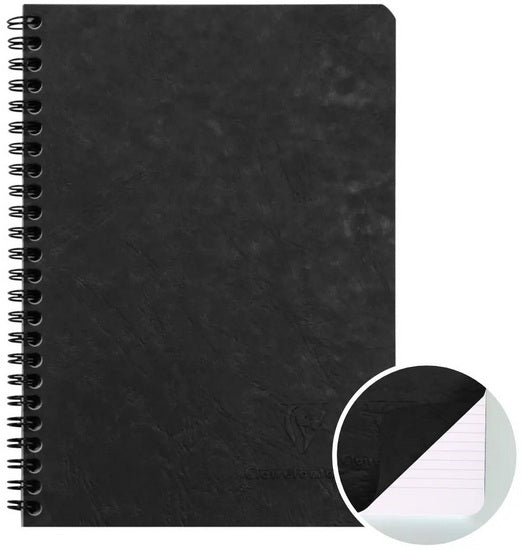 CAHIER AGE BAG - LIGNÉ, RELIURE À SPIRALE, A5 Noir