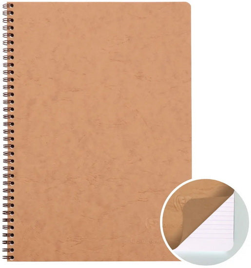 CAHIER AGE BAG - LIGNÉ, RELIURE À SPIRALE, A4 Tabac
