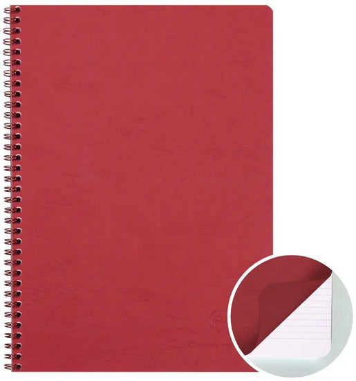 CAHIER AGE BAG - LIGNÉ, RELIURE À SPIRALE, A4 Rouge