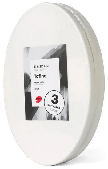 Ens. 3 toiles - ovale - 8 x 12 po 370g/13oz